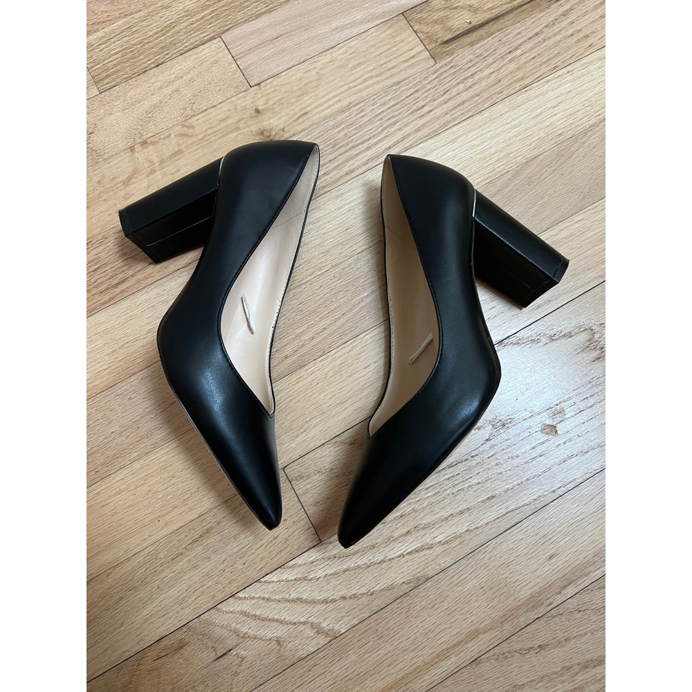 Marc Fisher Vividly Block Heel Pumps Pointy Toe Classic Women 9 Black - Picture 4 of 7